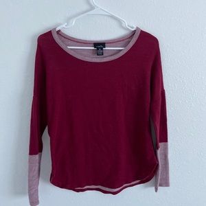 maroon long sleeve